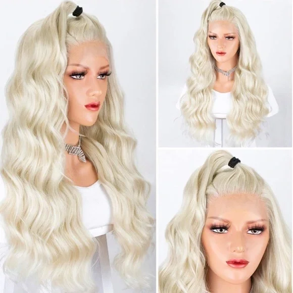 ✨22” PALE BLONDE WAVY LACE FRONT WIG💫 *NWT*